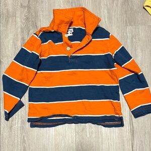 Orange and Blue Striped Kids Shirt